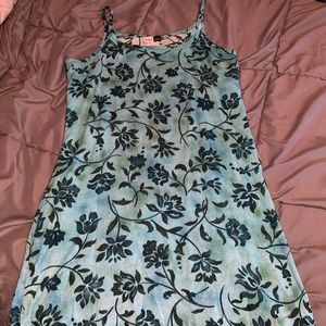 Green/blue floral dress